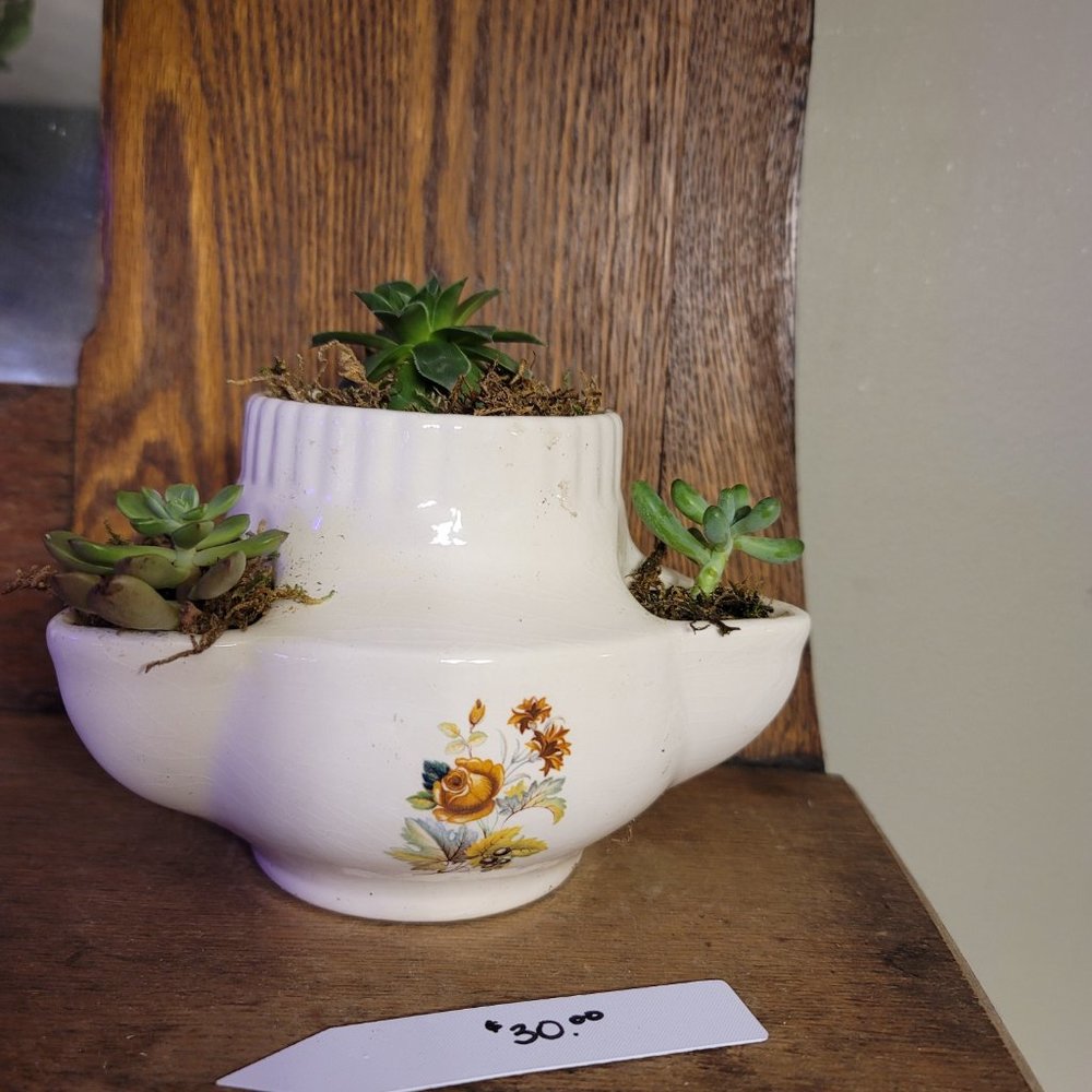 Antique Boho Ceramic Planter